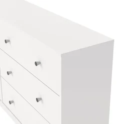 Credenza bianca 143x30x68h cm 6 cassetti - Rick