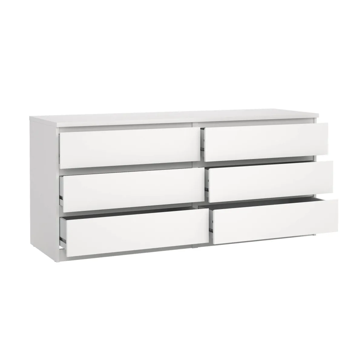 Credenza bianca 153x50x70h cm 6 cassetti - Abacadabra