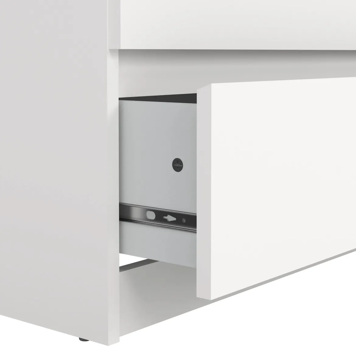 Credenza bianca 153x50x70h cm 6 cassetti - Abacadabra