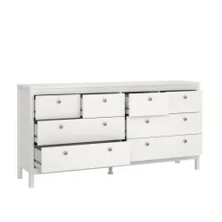 Credenza bianca 159x38x79h cm 8 cassetti - Wendy