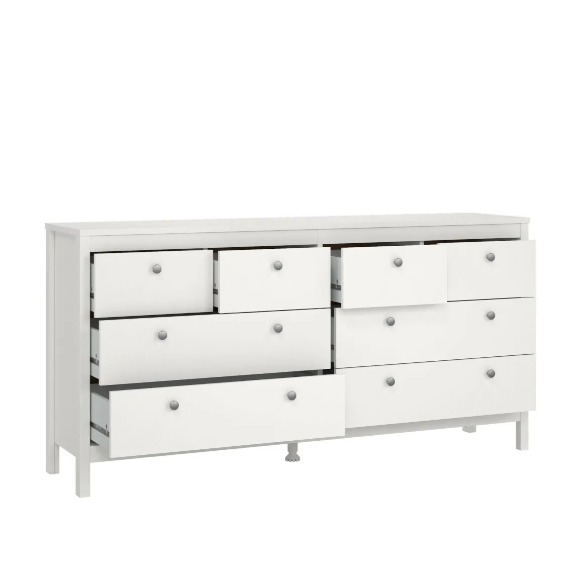 Credenza bianca 159x38x79h cm 8 cassetti - Wendy