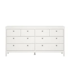 Credenza bianca 159x38x79h cm 8 cassetti - Wendy
