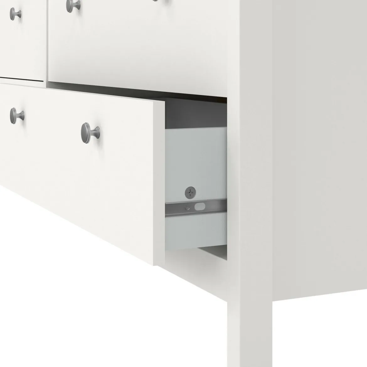 Credenza bianca 159x38x79h cm 8 cassetti - Wendy