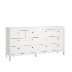 Credenza bianca 159x38x79h cm 8 cassetti - Kovsova