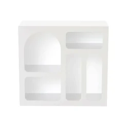 Credenza bianca 80x35x74h cm 4 vani - Arsenio