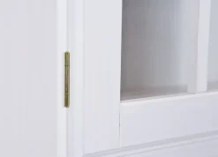 Credenza Bianco 2 Cassetti 4 Ripiani 90x45x181h cm, Apertura Battente, Scorrevole - Pattada