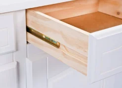 Credenza Bianco 2 Cassetti 4 Ripiani 90x45x181h cm, Apertura Battente, Scorrevole - Pattada