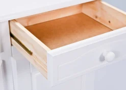 Credenza Bianco 2 Cassetti 4 Ripiani 90x45x181h cm, Apertura Battente, Scorrevole - Pattada