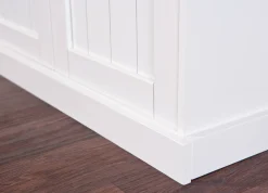 Credenza Bianco 3 Cassetti 4 Ripiani 131x45x181h cm, Apertura Battente - Loranze