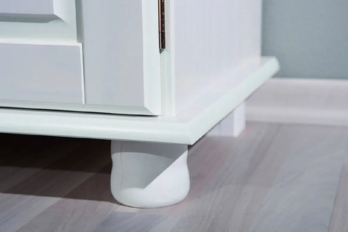 Credenza Bianco 2 Cassetti un Ripiano 90x45x86h cm, Apertura Battente - Buja