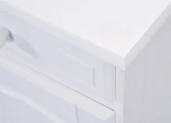 Credenza Bianco 3 Cassetti un Ripiano 130x43x87h cm, Apertura Battente - Gragnano