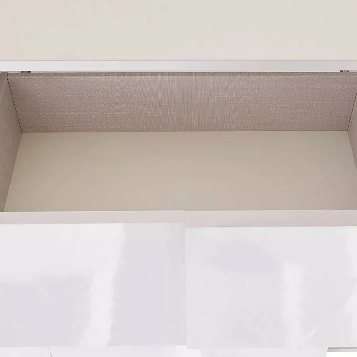 Credenza bianco lucida 181x43x84h cm 2 ante e 2 cassetti - Zerba