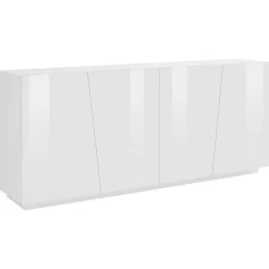 Credenza bianco lucida 200x45x86h cm 7 ante - Astice