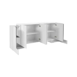 Credenza bianco lucida 210x45x85h cm 6 ante - Hades
