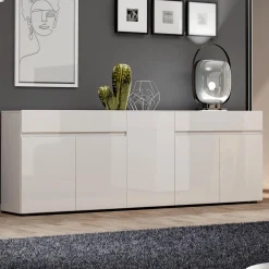 Credenza bianco lucida 79x43x86h cm 2 ante - Amento