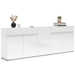 Credenza bianco lucida 79x43x86h cm 2 ante - Amento