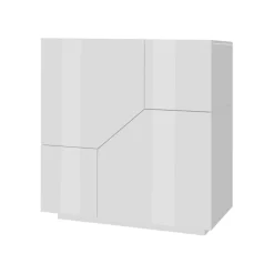 Credenza bianco lucida 79x43x86h cm 2 ante - Amento