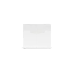 Credenza bianco lucida 90x38x79h cm 2 ante - Ortoclasio