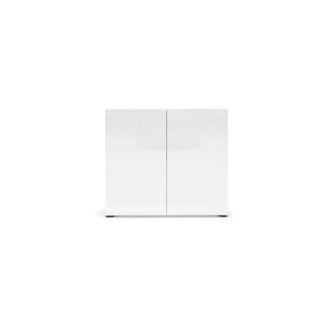 Credenza bianco lucida 90x38x79h cm 2 ante - Ortoclasio