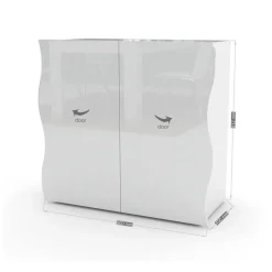Credenza bianco lucida 90x40x81h cm 2 ante e 2 cassetti - Anifares