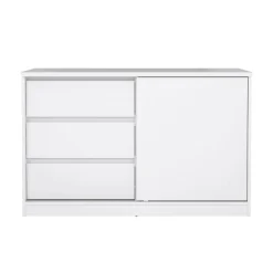 Credenza bianco lucida 120x43x126h cm 4 ante - Abbabbau