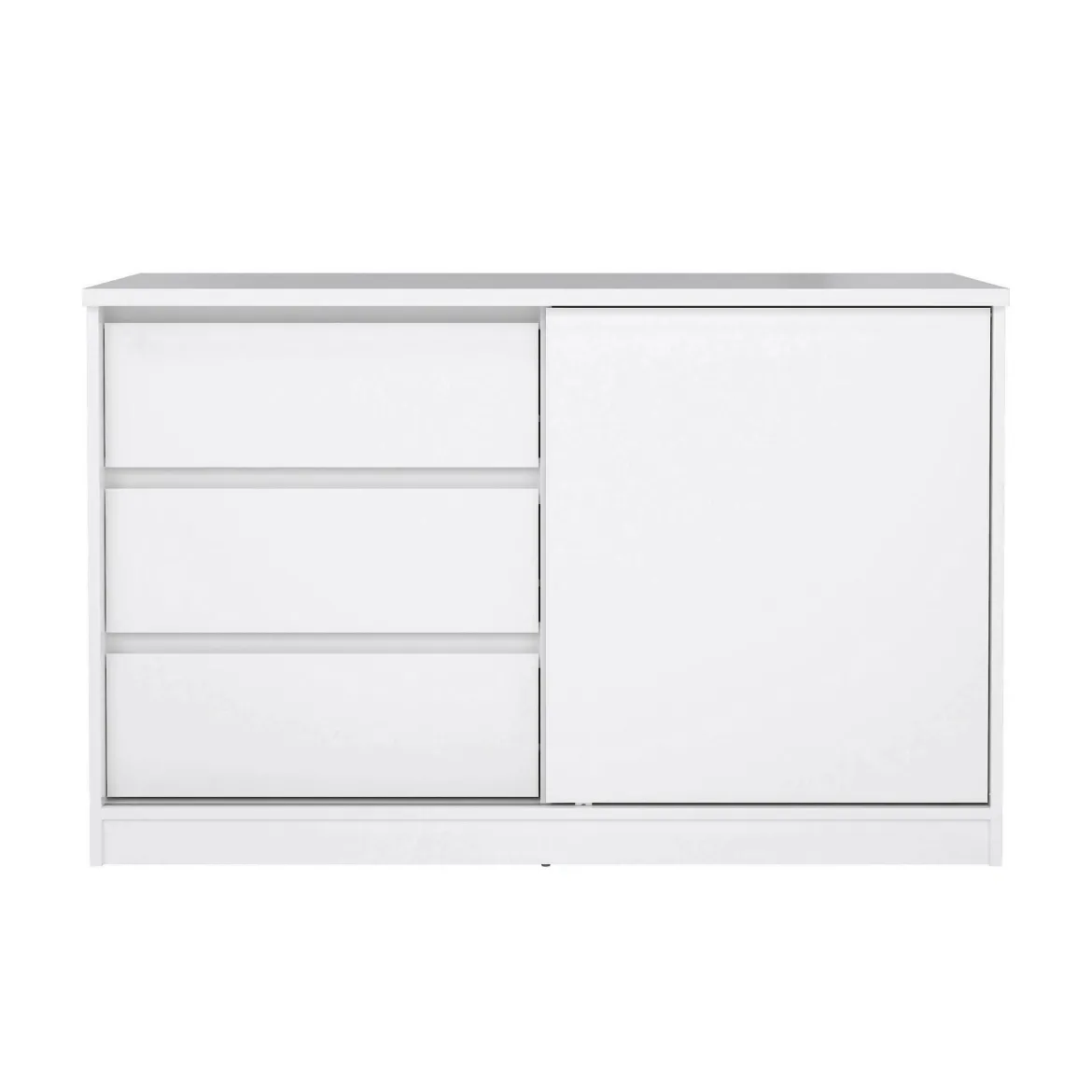 Credenza bianco lucida 120x43x126h cm 4 ante - Abbabbau