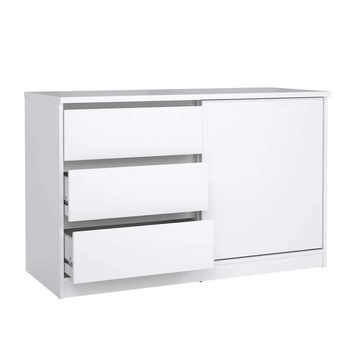 Credenza bianco lucida 120x43x126h cm 4 ante - Abbabbau