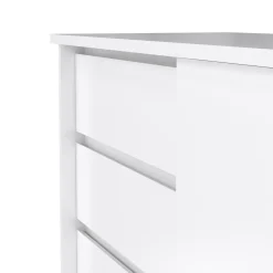 Credenza bianco lucida 118x50x75h cm 1 anta e 3 cassetti - Bebinca