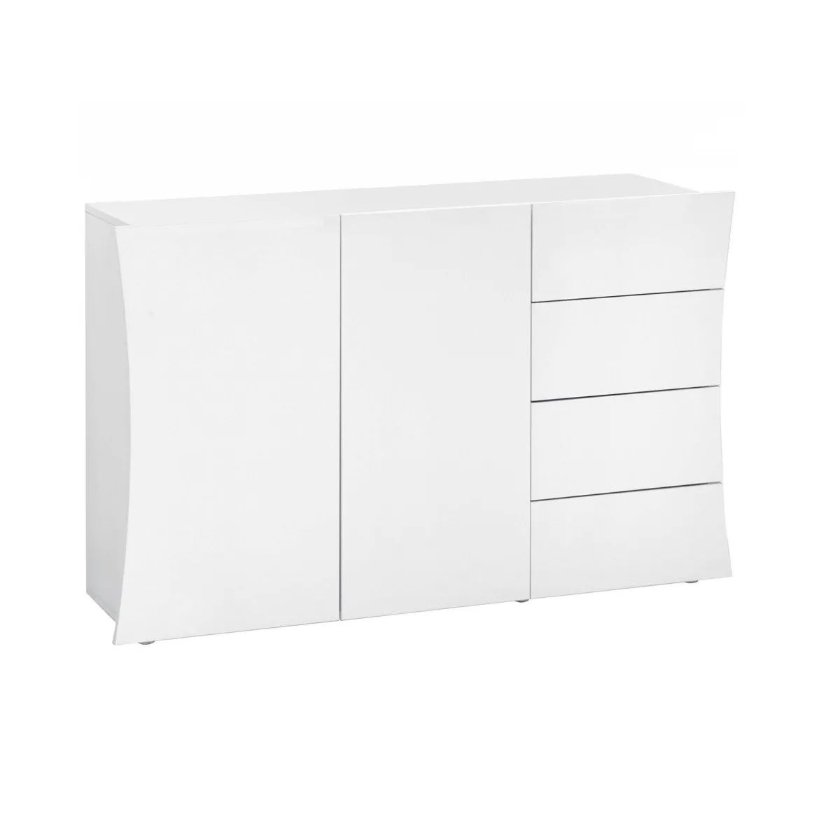 Credenza bianco lucida 135x38x79h cm 3 ante - Amelyah