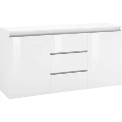 Credenza bianco lucida 150x40x81h cm 3 ante - Andesina