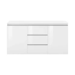 Credenza bianco lucida 150x40x81h cm 3 ante - Andesina