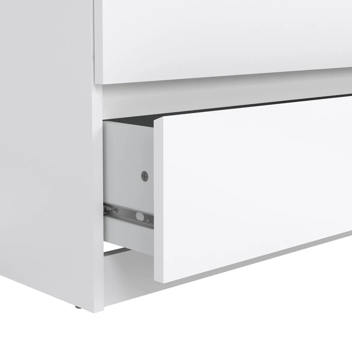 Credenza bianco lucida 153x50x70h cm 6 cassetti - Abacadabra