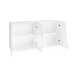 Credenza bianco lucida 158x43x86h cm 4 ante - Ackhab