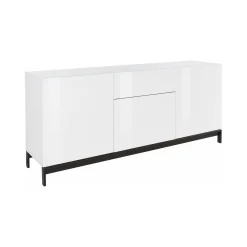 Credenza bianco lucida 170x40x72h cm 3 ante e 1 cassetto - Allel