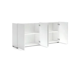 Credenza bianco lucida 180x38x79h cm 4 ante - Amacord