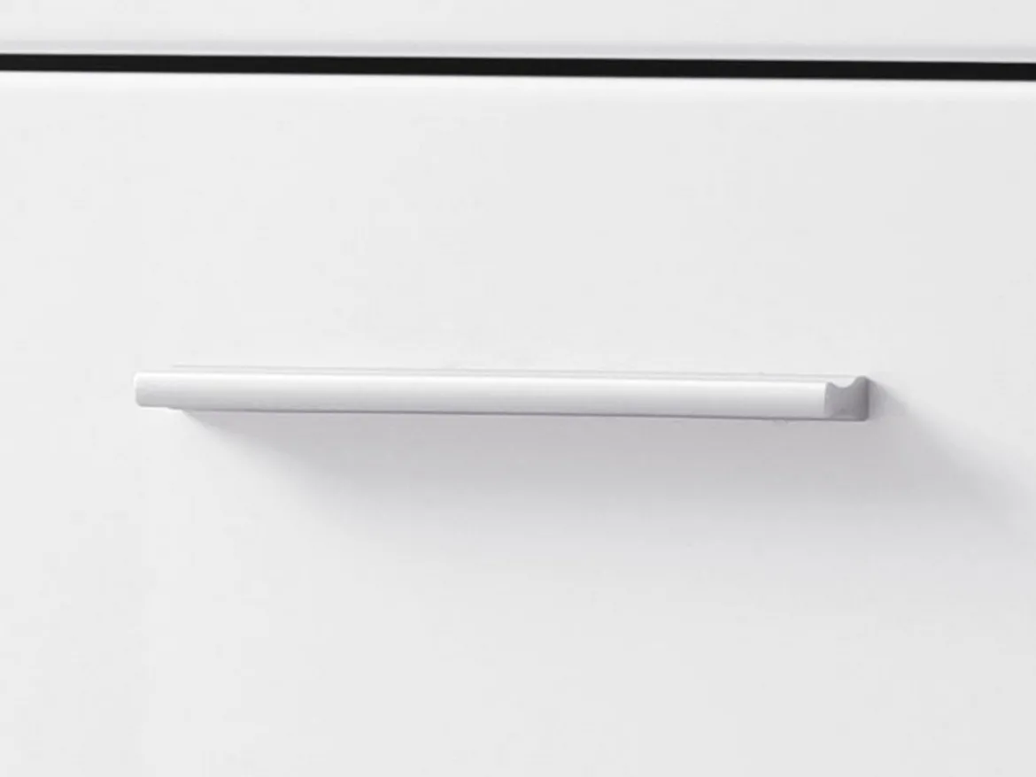 Credenza Bianco 2 Ripiani un Cassetto 79x35x97.5h cm, 3 Vani - Verduno