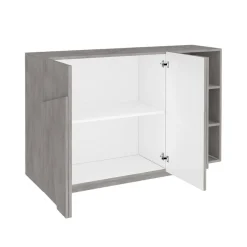 Credenza cemento 121x38x86h cm 2 ante - Acab