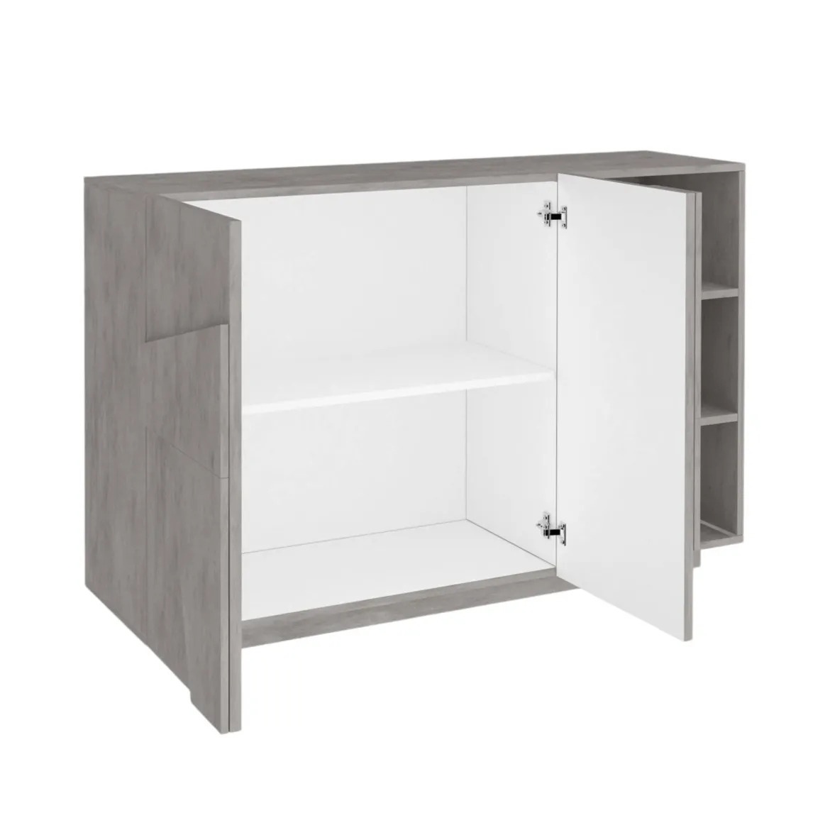 Credenza cemento 121x38x86h cm 2 ante - Acab