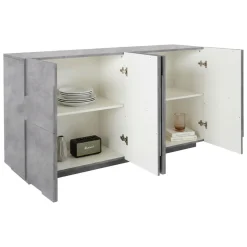 Credenza cemento 184x45x77h cm 3 ante - Aminda
