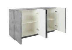 Credenza cemento 184x45x77h cm 3 ante - Aminda