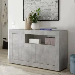 Credenza cemento 138x42x86h cm 3 ante - Dolphin