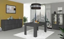 Credenza Clinoumite, cm 200x41h86, Antracite lucido