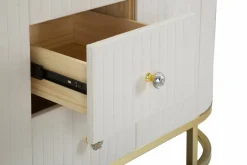 Credenza crema e bianca 120x40x85h cm 2 ante e 4 cassetti - Lodovico