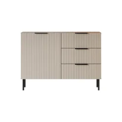 Credenza Grado, 104x42 h75 cm, Noce e Beige