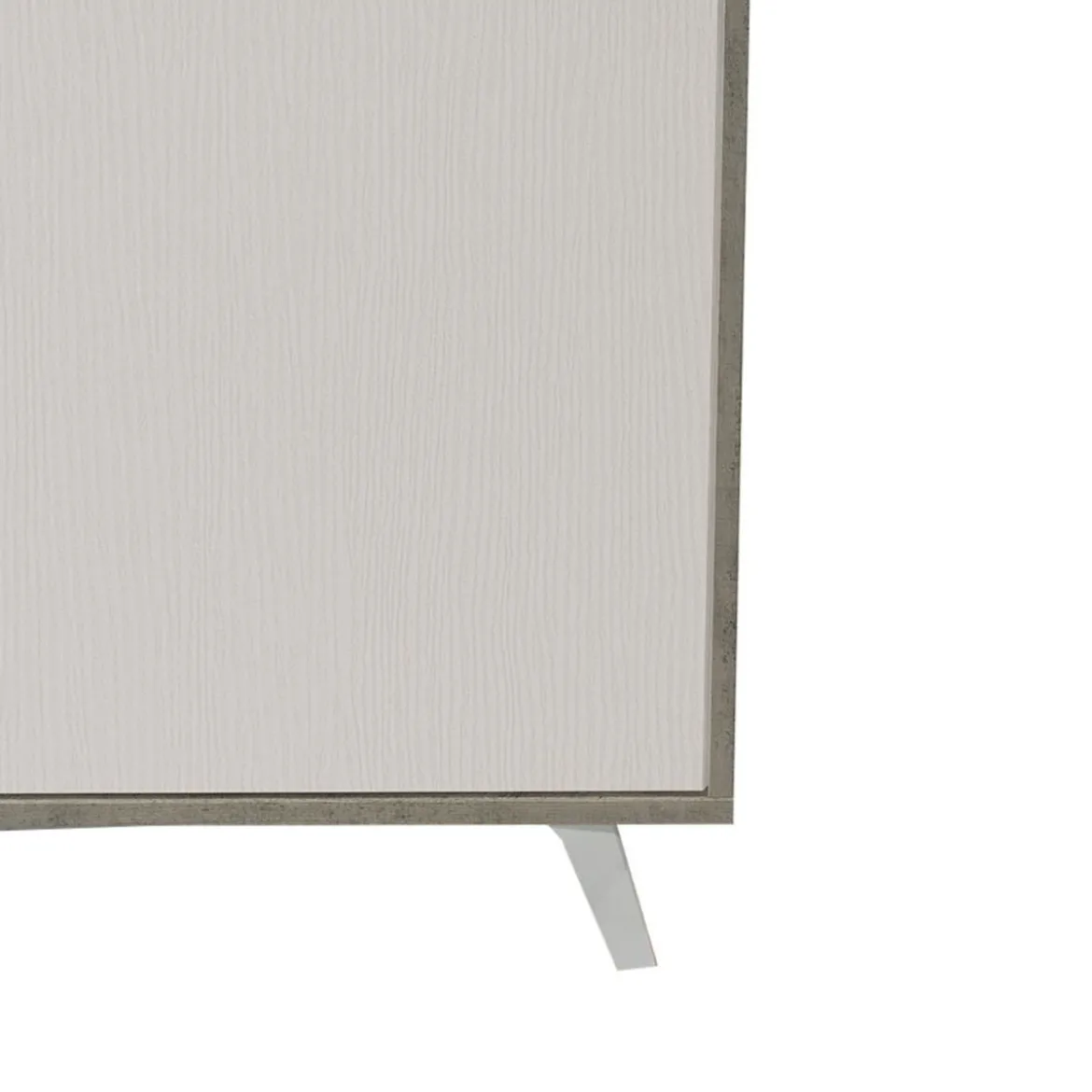 Credenza grigia chiaro e bianca porta piatti 153x39x72h cm 3 ante - Annina
