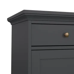 Credenza grigia 147x39x81h cm 2 ante e 3 cassetti - Erina