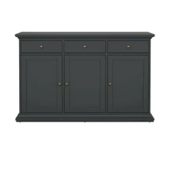 Credenza grigia 147x39x81h cm 2 ante e 3 cassetti - Erina