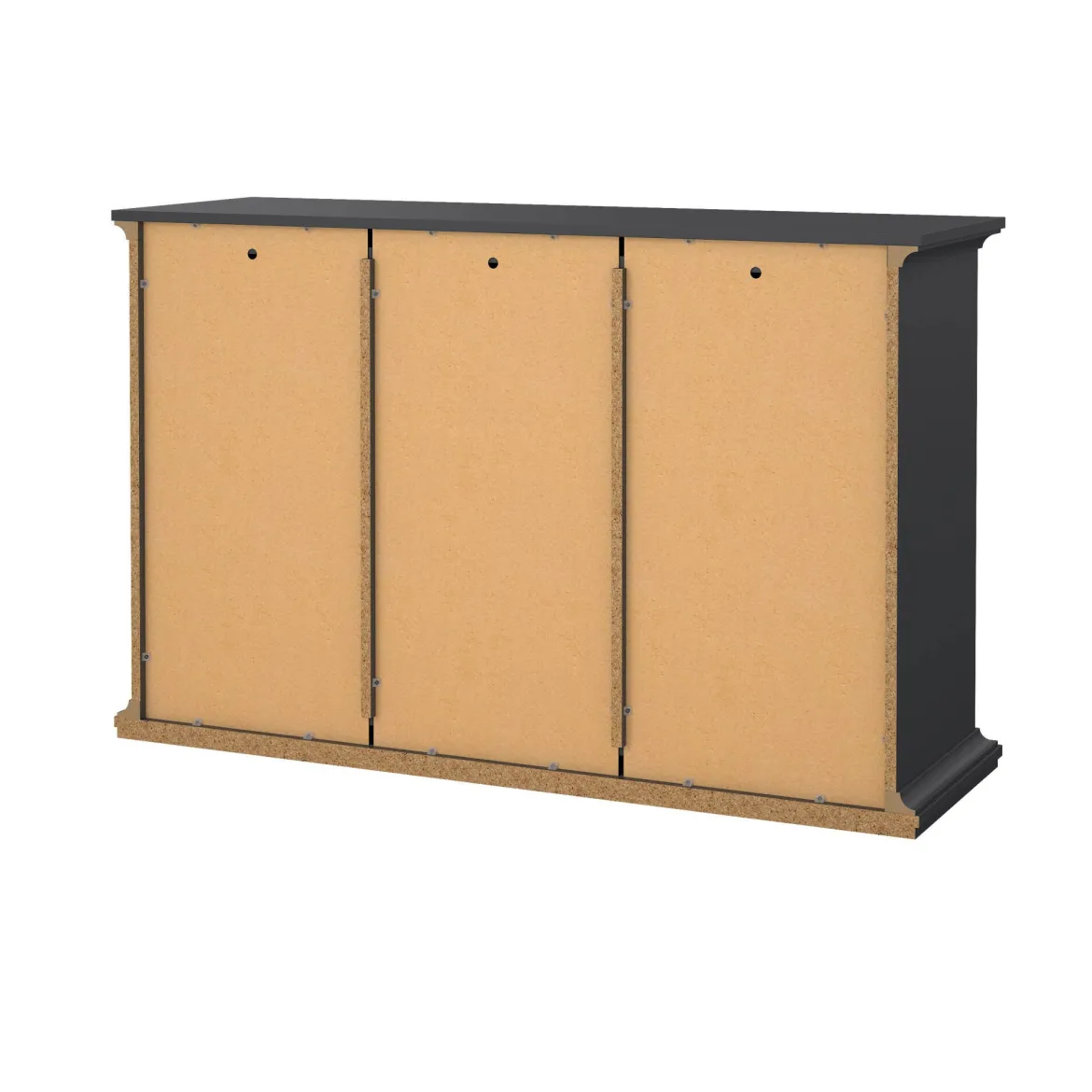 Credenza grigia 147x39x81h cm 2 ante e 3 cassetti - Erina