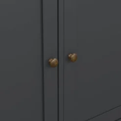 Credenza grigia 147x39x81h cm 2 ante e 3 cassetti - Erina