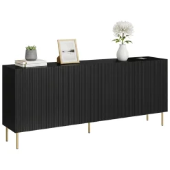 Credenza Londa, 200x42 h82 cm, Nero
